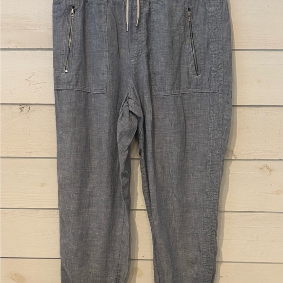 Athleta Cabo Linen Jogger Pants
Blue Travel Casual Beach Zip
Pockets- Size 8 - Picture 6 of 12